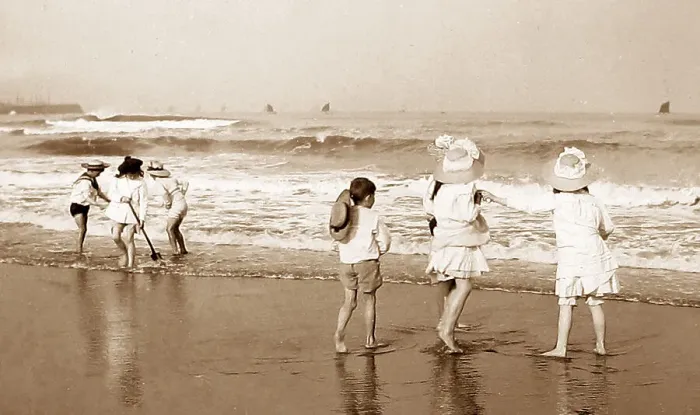Framed Print : Children playing on beach Framed Print : Children playing on beach