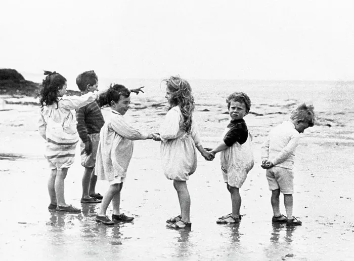 Framed Print : Children Playing on the Beach Victorian period Framed Print : Children Playing on the Beach Victorian period