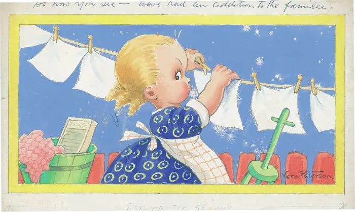 Framed Print : Children playing - domestic settings - humorous card Framed Print : Children playing - domestic settings - humorous card