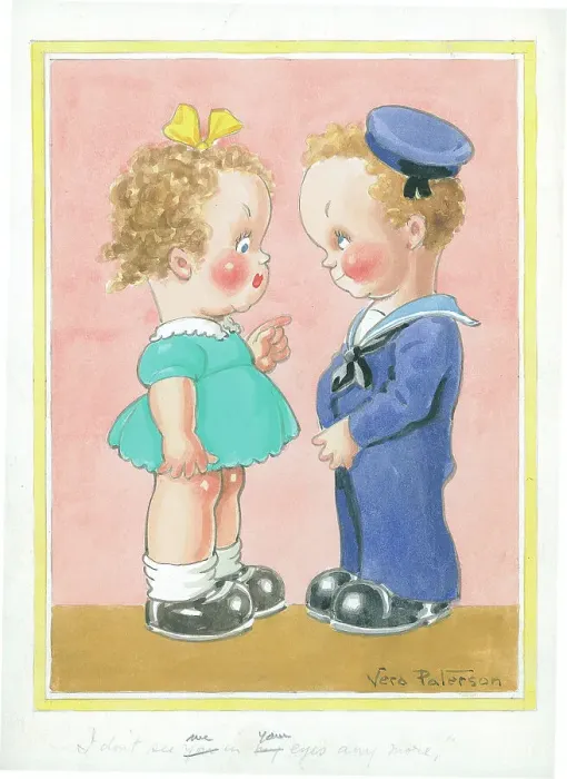 Framed Print : Children playing - domestic settings - humorous card Framed Print : Children playing - domestic settings - humorous card