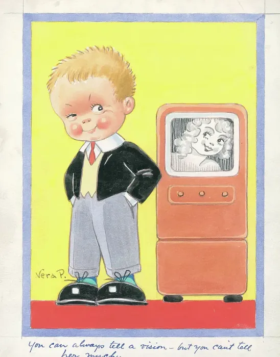 Framed Print : Children playing - domestic settings - humorous card