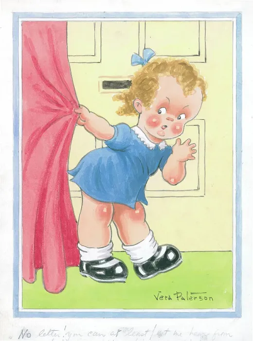 Framed Print : Children playing - domestic settings - humorous card Framed Print : Children playing - domestic settings - humorous card