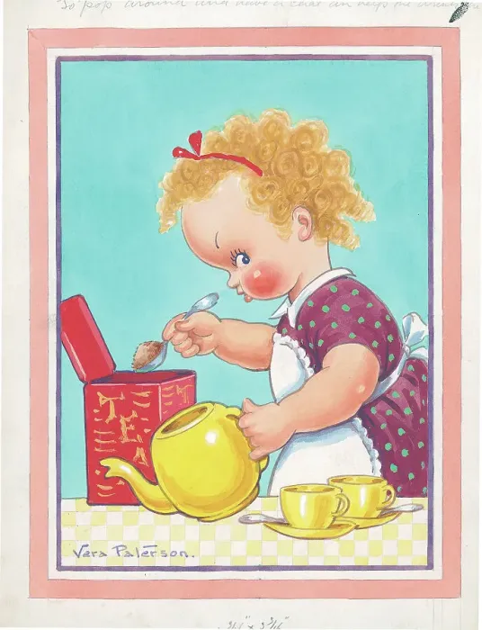 Framed Print : Children playing - domestic settings - humorous card Framed Print : Children playing - domestic settings - humorous card