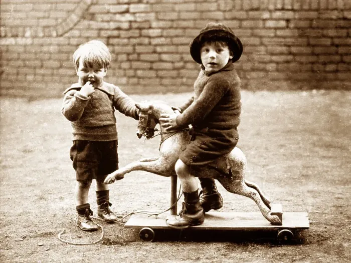 Framed Print : Children Playing early 1900s Framed Print : Children Playing early 1900s