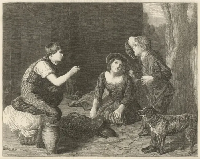 Framed Print : Children Playing a Game Framed Print : Children Playing a Game