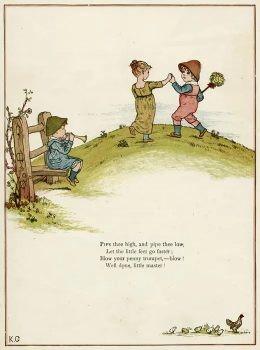 Framed Print : Three children playing on a hill Framed Print : Three children playing on a hill