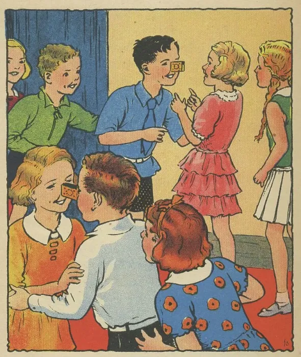 Framed Print : Children playing Matchbox Relay at a party Framed Print : Children playing Matchbox Relay at a party