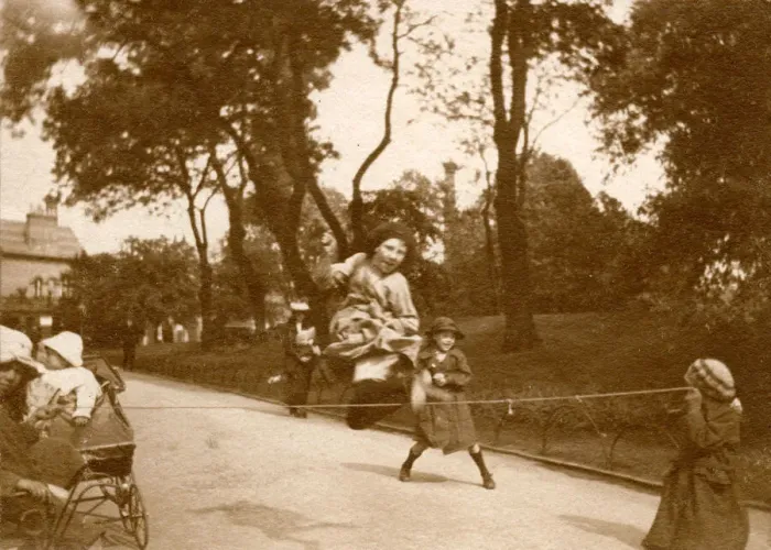 Framed Print : Children playing in a park Framed Print : Children playing in a park