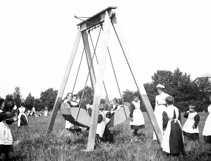 Framed Print : Children playing in a park Framed Print : Children playing in a park