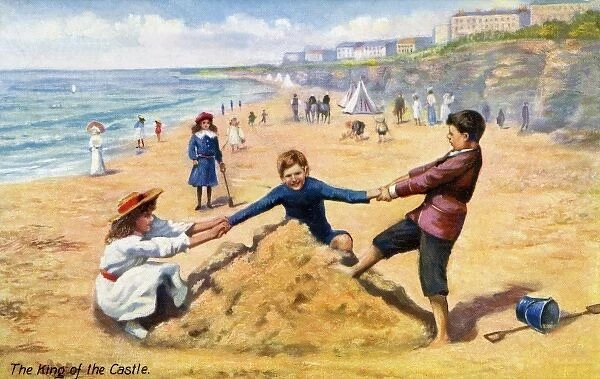 Children playing on a sandy beach