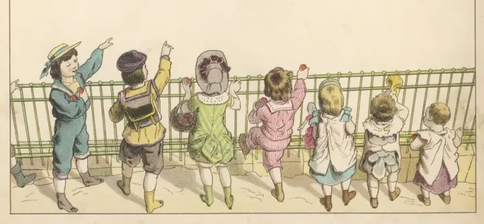 Framed Print : Children / Railings 1870 Framed Print : Children / Railings 1870