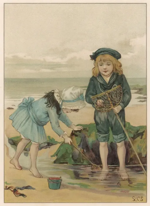 Framed Print : Children in Rockpool Framed Print : Children in Rockpool