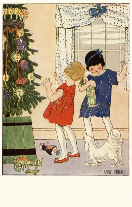 Framed Print : Children round an Xmas tree Framed Print : Children round an Xmas tree