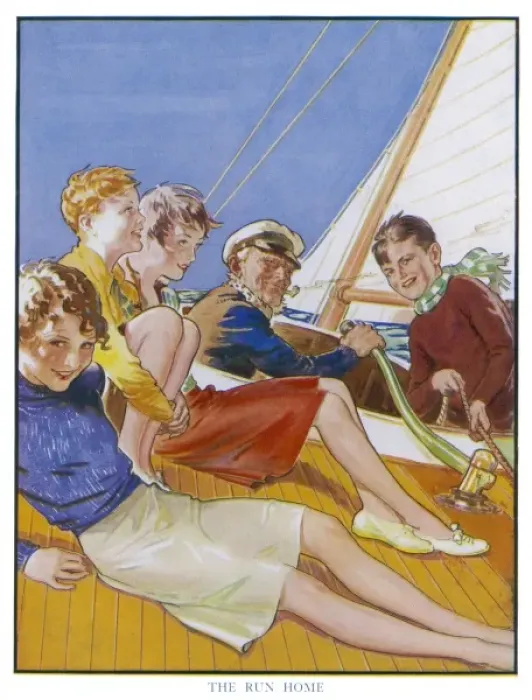 Framed Print : Children / Sailing Boat Framed Print : Children / Sailing Boat