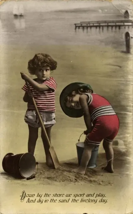 Framed Print : Children in the sand Framed Print : Children in the sand