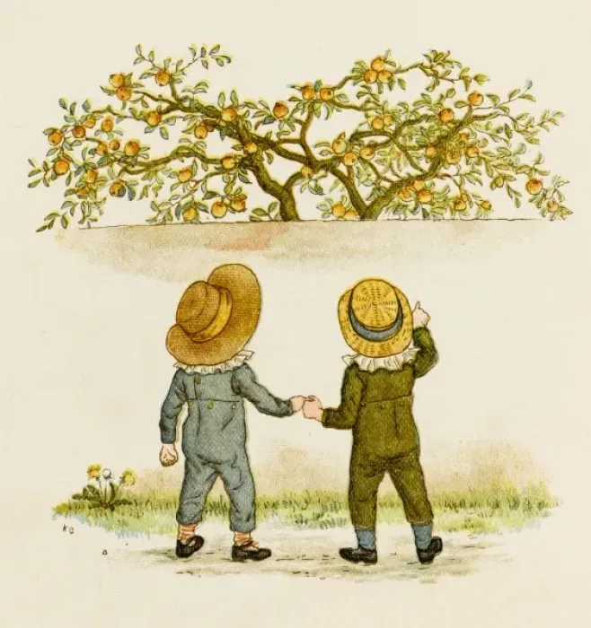 Framed Print : Children / Scrumping / Gway Framed Print : Children / Scrumping / Gway