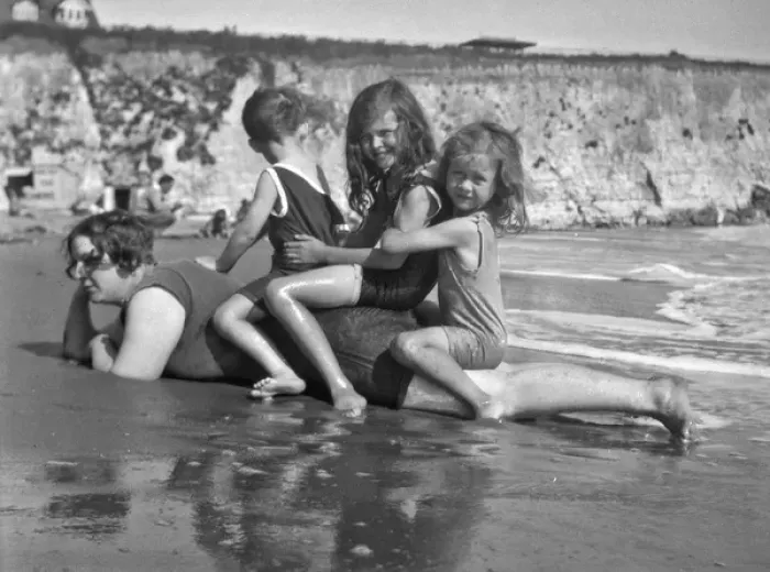 Framed Print : Three children at the seaside Framed Print : Three children at the seaside
