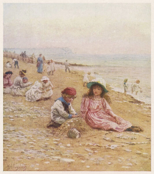 CHILDREN AT SEASIDE 1886