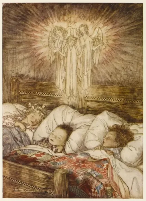 Framed Print : Children Sleeping / C20Th Framed Print : Children Sleeping / C20Th
