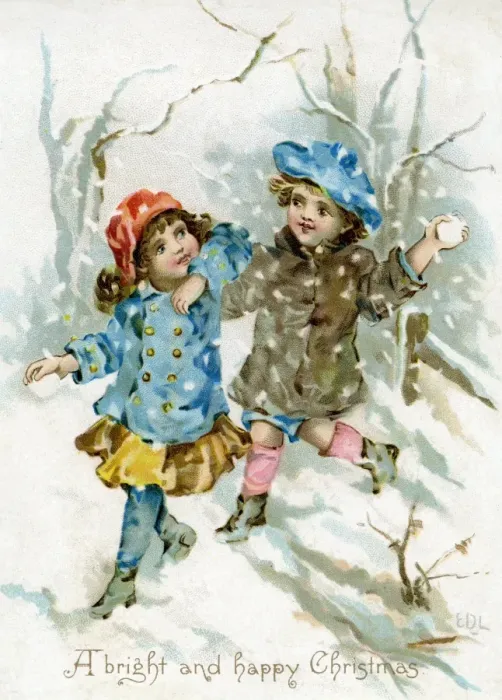 Framed Print : Children in the snow Framed Print : Children in the snow