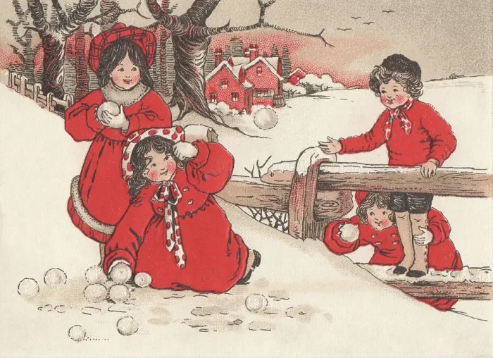 Framed Print : Children in the Snow Framed Print : Children in the Snow