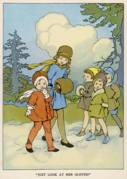 Framed Print : Children in the Snow Framed Print : Children in the Snow