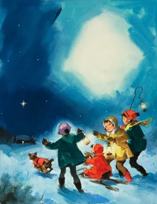 Framed Print : Children in the Snow Framed Print : Children in the Snow