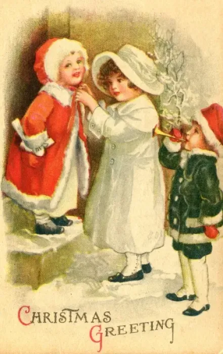 Framed Print : Three children out in the snow Framed Print : Three children out in the snow