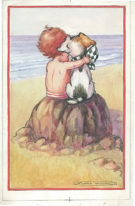 Framed Print : Children's - beach activities, bathing, fishing Framed Print : Children's - beach activities, bathing, fishing