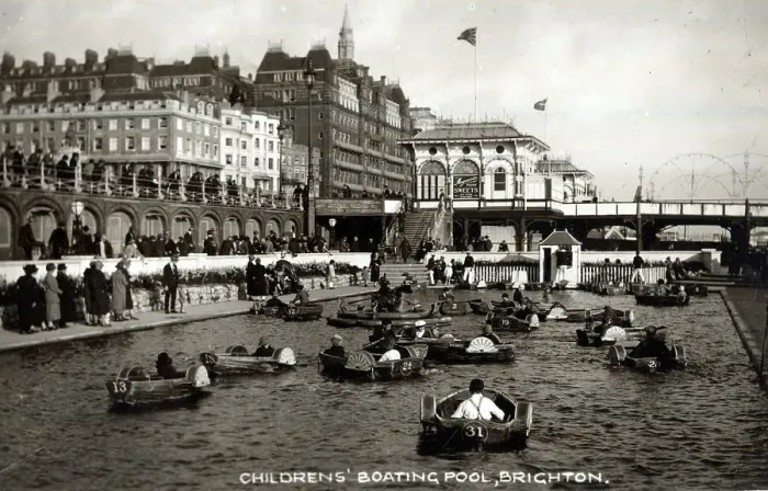 Framed Print : Children's Boating Pool, Brighton, Sussex Framed Print : Children's Boating Pool, Brighton, Sussex