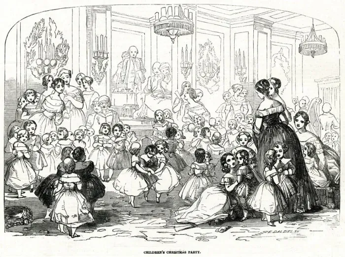 Framed Print : Childrens Christmas party 1847 Framed Print : Childrens Christmas party 1847