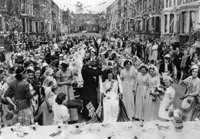 Framed Print : Childrens Coronation Party 1953 Framed Print : Childrens Coronation Party 1953