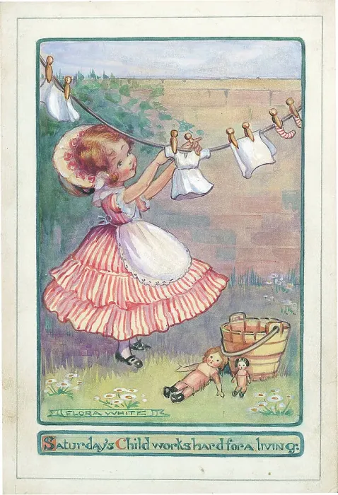 Framed Print : Children's design - Saturday's child Framed Print : Children's design - Saturday's child