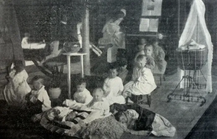 Framed Print : Childrens Nursery at St Pancras Workhouse, London Framed Print : Childrens Nursery at St Pancras Workhouse, London