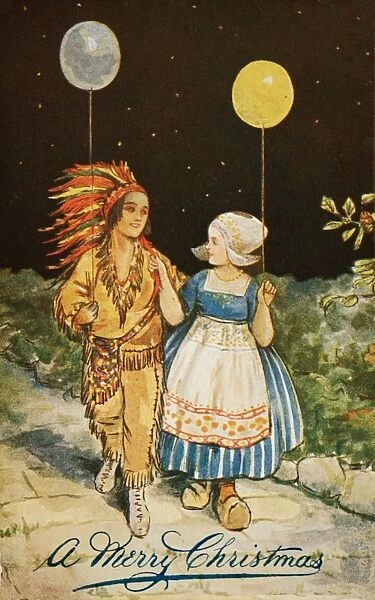 Childrens Party American Indian and Dutch girl
