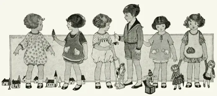 Framed Print : Childrens playingwear 1913 Framed Print : Childrens playingwear 1913