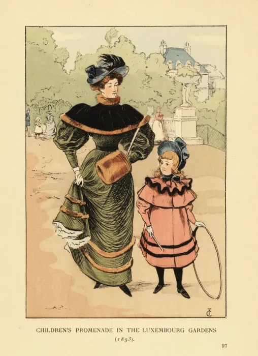 Framed Print : Childrens promenade in the Luxembourg Gardens, 1893 Framed Print : Childrens promenade in the Luxembourg Gardens, 1893