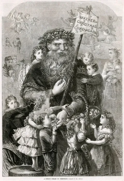 Framed Print : A Childs Dream of Christmas 1869 Framed Print : A Childs Dream of Christmas 1869