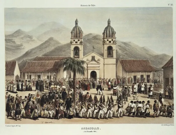 Framed Print : Chile (1836). Andacollo. Procession in St. Stephen s Framed Print : Chile (1836). Andacollo. Procession in St. Stephen s