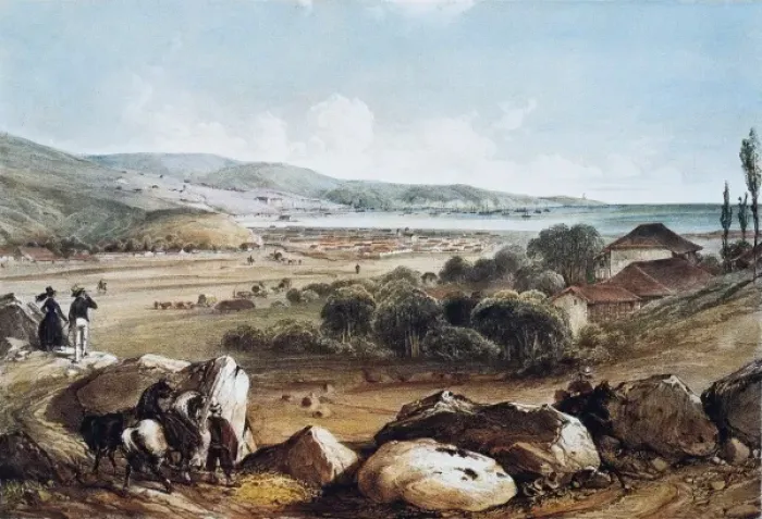 Framed Print : Chile (1854). Valpara Framed Print : Chile (1854). Valpara