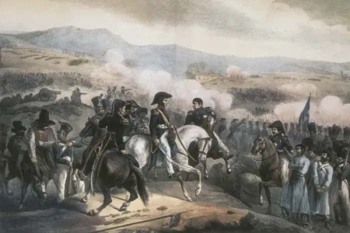 Framed Print : Chile. Battle of Maipo (5th April 1816). The Chilean Independentist army Framed Print : Chile. Battle of Maipo (5th April 1816). The Chilean Independentist army