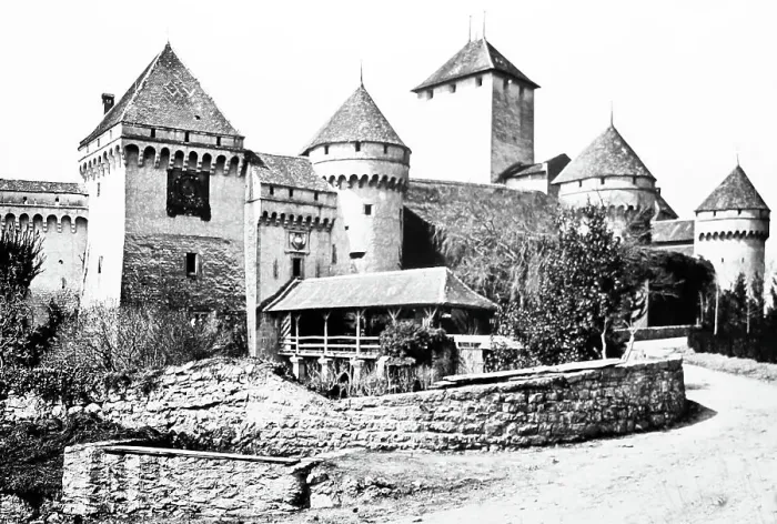 Framed Print : Chillon Castle, Switzerland, Victorian period Framed Print : Chillon Castle, Switzerland, Victorian period