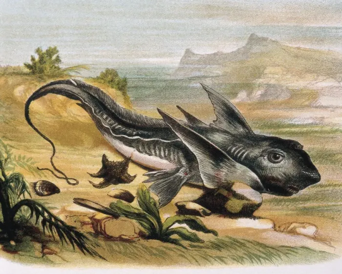 Framed Print : Chimaera (Chimaera arctica). Engraving after Framed Print : Chimaera (Chimaera arctica). Engraving after