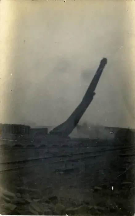 Framed Print : Mill Chimney Demolition, Unknown Location, England Framed Print : Mill Chimney Demolition, Unknown Location, England