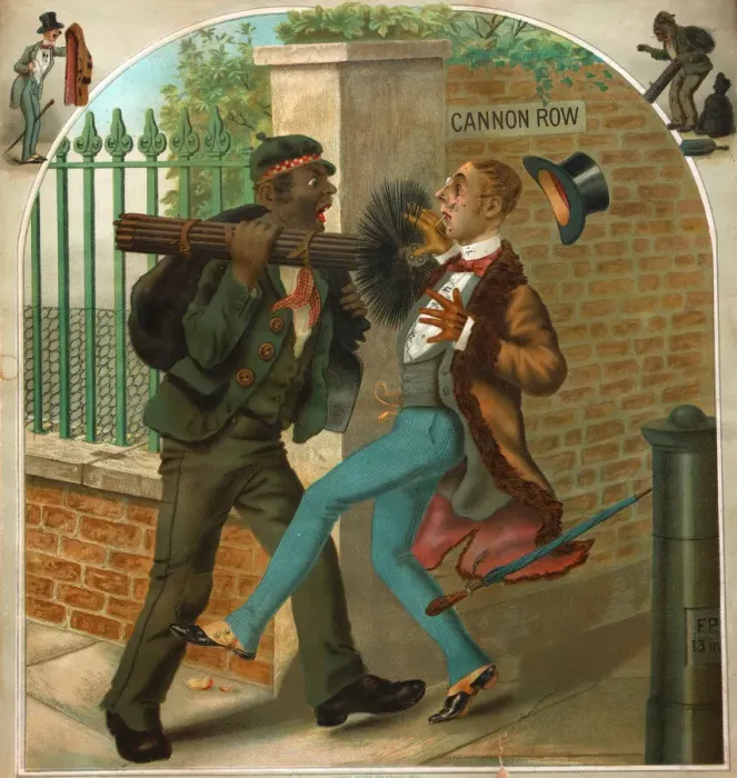 Framed Print : Chimney Sweep, Beg Your Pardon, Sir Framed Print : Chimney Sweep, Beg Your Pardon, Sir