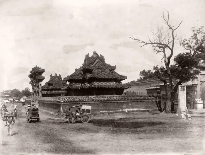 Framed Print : China c. 1880s - private gardens near Imperial Palace, Forbidden City Framed Print : China c. 1880s - private gardens near Imperial Palace, Forbidden City