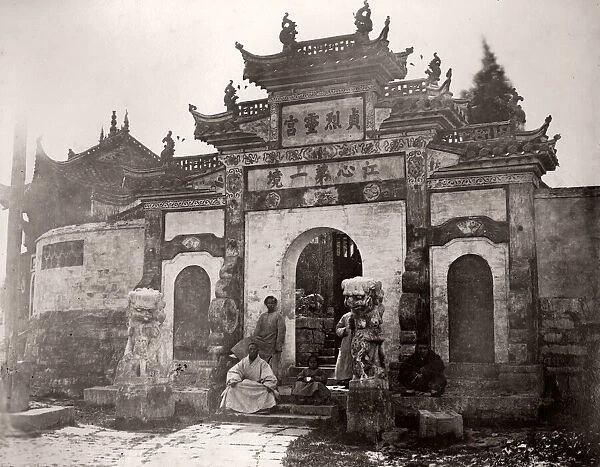 China c. 1880s - temple facade