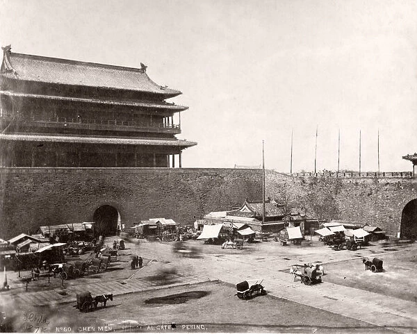 China c. 1880s - Zhengyangmen to Tartar Tatar city Peking Beijing