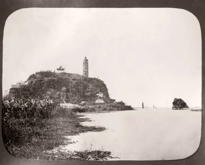 Framed Print : China c. 1880s - Zhenjiang, Chenkiang, pagoda Yangtze River Framed Print : China c. 1880s - Zhenjiang, Chenkiang, pagoda Yangtze River
