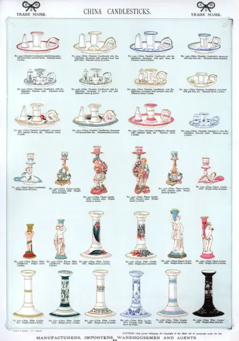 Framed Print : China Candlesticks, Plate 66 Framed Print : China Candlesticks, Plate 66